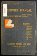 Cleereman Service Manual for Drilling and Jig Borers